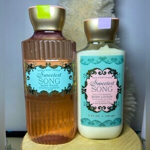 Bath & Body Works Sweetest Song Set| Body Wash & Body Lotion